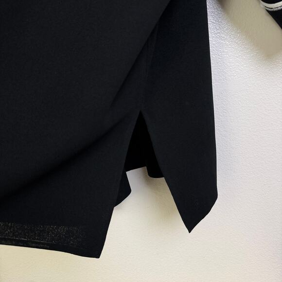 Ming Wang Tunic Top Womens 2X Black White Embroidered Beaded Embelished V Neck * - Picture 8 of 10